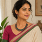 SoulBloom Heritage 6™ Antique Oxidised Temple Jewellery Set | Red Green Stone Necklace with Earrings - Soul Jewellery