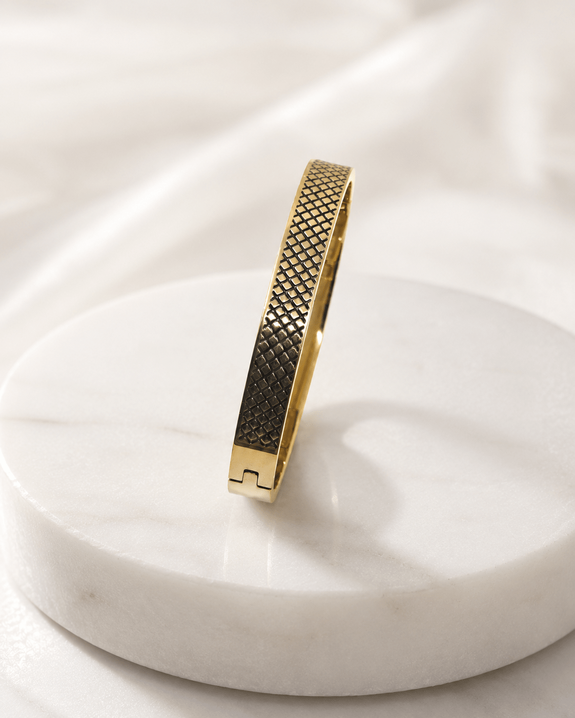 Gold & Black Textured Anti-Tarnish Demi fine Bracelet |Waterproof Bracelet for Men - Soul Jewellery