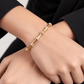 18K Gold Tone Crystal Bamboo Link Stainless Steel Bracelet for Women | Anti-Tarnish Luxury Everyday Bracelet - Soul Jewellery