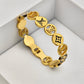 AURÉLIA MONOGRAM AMORE Demi-Fine Gold Bracelet for Men & Women | LV-Inspired Anti-Tarnish Kada - The Soul Jewellery