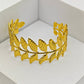 Aurelia 6 Golden Leaf AuraCuff Demi-Fine Anti-Tarnish Exotic Beauty Bracelet for Women - The Soul Jewellery