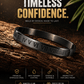 Imperial Roman Aura 27™ Men’s Black Bracelet – Engraved Roman Numeral Kada |Daily wear Minimal Cuff - The Soul Jewellery