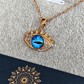 18K Rose Gold Plated Evil Eye Anti Tarnish Chain Pendant Necklace RGCP130 - The Soul Jewellery