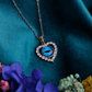 Evil Eye Heart 18K Rose Gold Plated Anti Tarnish Chain Pendant Necklace Set RGCP142 - The Soul Jewellery