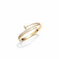 Demi - Fine CZ Studded Triple - Line Nail Bracelet | Gold - Plated Stainless - Steel Bangle for Women - The Soul Jewellery
