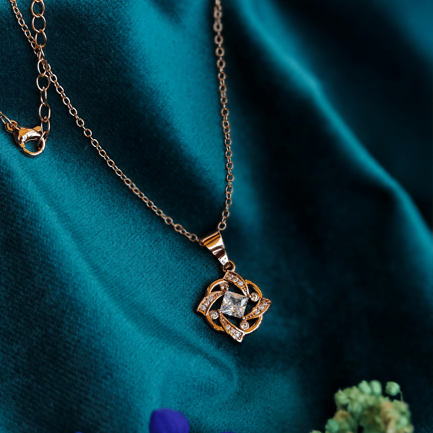 18K Rose Gold Plated Shining Star Anti Tarnish Pendant Necklace Rose Gold RGCP155 - The Soul Jewellery