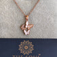 18K Rose Gold Plated Kaleidoscope Anti Tarnish Pendant Necklace RGCP124 - The Soul Jewellery