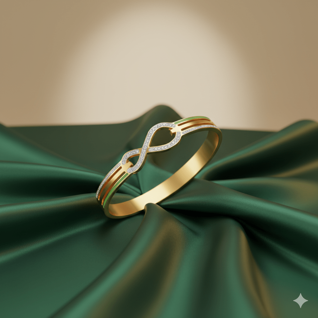 Demi-Fine Infinity Crystal Bracelet- Stainless-Steel Kada for Women Symbol of Eternal Elegance - The Soul Jewellery