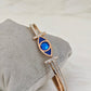 Blue Evil Eye Rose Gold Anti Tarnish Openable Bangle RGB145 - The Soul Jewellery
