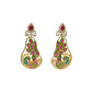 Portia CZ Studded Multicolor Peacock Design Long Drop Earring - The Soul Jewellery