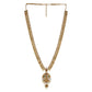 Deetya Antique Matte Gold Plated Long Coin Necklace Set with Lakshmi Idol - The Soul Jewellery
