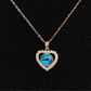 Evil Eye Heart 18K Rose Gold Plated Anti Tarnish Chain Pendant Necklace Set RGCP142 - The Soul Jewellery