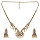 Ayanika Antique Gold - Plated Short Necklace & Jhumka Earring Set - The Soul Jewellery