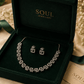 Celestia Silver Replica Choker Necklace Set with Earrings - Soul Jewellery