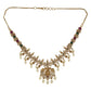 Amrita 22K Antique Matte Gold Plated Short Necklace Set with Lakshmi Devi Motif - The Soul Jewellery