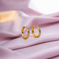 Demi - Fine CZ Studded Gold Hoops Earrings | Anti - Tarnish Stainless Steel Daily Wear Jewelry - The Soul Jewellery