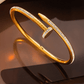 18K Gold Plated Anti - Tarnish Nail Bracelet | Stainless Steel | CZStudded  | Limited Edition Bestseller - The Soul Jewellery