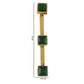 18K Gold Plated Anti - Tarnish Earrings with Emerald Green Square Gemstones – Stainless Steel Dangler - The Soul Jewellery