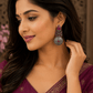 Magenta Stone Oxidised Silver Replica Earrings for Women – Vintage Boho Ethnic Drop Earrings - The Soul Jewellery