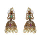 Ayanika Antique Gold - Plated Short Necklace & Jhumka Earring Set - The Soul Jewellery