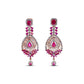 Dafodil AD Dangle Earring with Floral design - The Soul Jewellery