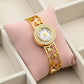 Aurelia 6Élite 18 K Gold Plated Demi - Fine Anti - Tarnish Designer Watch for Women - The Soul Jewellery