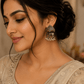 Gajraj Umbrella Oxidised Earrings for Women – Vintage Silver Elephant Pearl Drop Statement Earrings - The Soul Jewellery