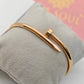 18K Rose Gold Plated Nail Bangle – Minimalist Chic with a Modern Twist RGB286 - The Soul Jewellery