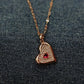 18K Rose Gold Plated Dazzling Heart Anti Tarnish Chain Pendant Necklace - The Soul Jewellery