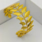 Aurelia 6 Golden Leaf AuraCuff Demi-Fine Anti-Tarnish Exotic Beauty Bracelet for Women - The Soul Jewellery
