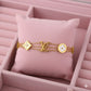 LuxeClover 8Élite Demi-Fine Anti-Tarnish Layered Unisex Bracelet with MOP Clover & LV-Inspired Logo - The Soul Jewellery