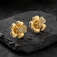 AURÉLIA AMORE LUXE 6™ Gold-Tone Floral Crystal Stud Earrings for Women | Sparkling Flower Statement Earrings - Soul Jewellery