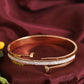 Gold Plated Anti-Tarnish Classy Bracelet for Women – Designer Bangle with Nail-Inspired CZ studded - The Soul Jewellery