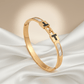 AURÉLIA NOIR LUXE Demi-Fine Rose Gold Bangle Bracelet for Men and Women - The Soul Jewellery