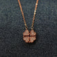 18K Rose Gold Plated Necklace with Clover Pendant RGCP112 - The Soul Jewellery