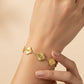 Demi-Fine Gold-Plated Clover Charm Chain Bracelet for Women | Anti-Tarnish Elegant Wristlet - The Soul Jewellery