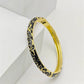 AURÉLIA AMORE LUXE 8™ Noir Aura Enamel Prosperity Demi fine Everyday Wear Kada Bangle for Women - The Soul Jewellery