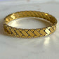 Luxury 18K Gold Plated Anti - Tarnish Geometric Pattern Bangle – Elegant & Timeless Bracelet RGB406 - The Soul Jewellery