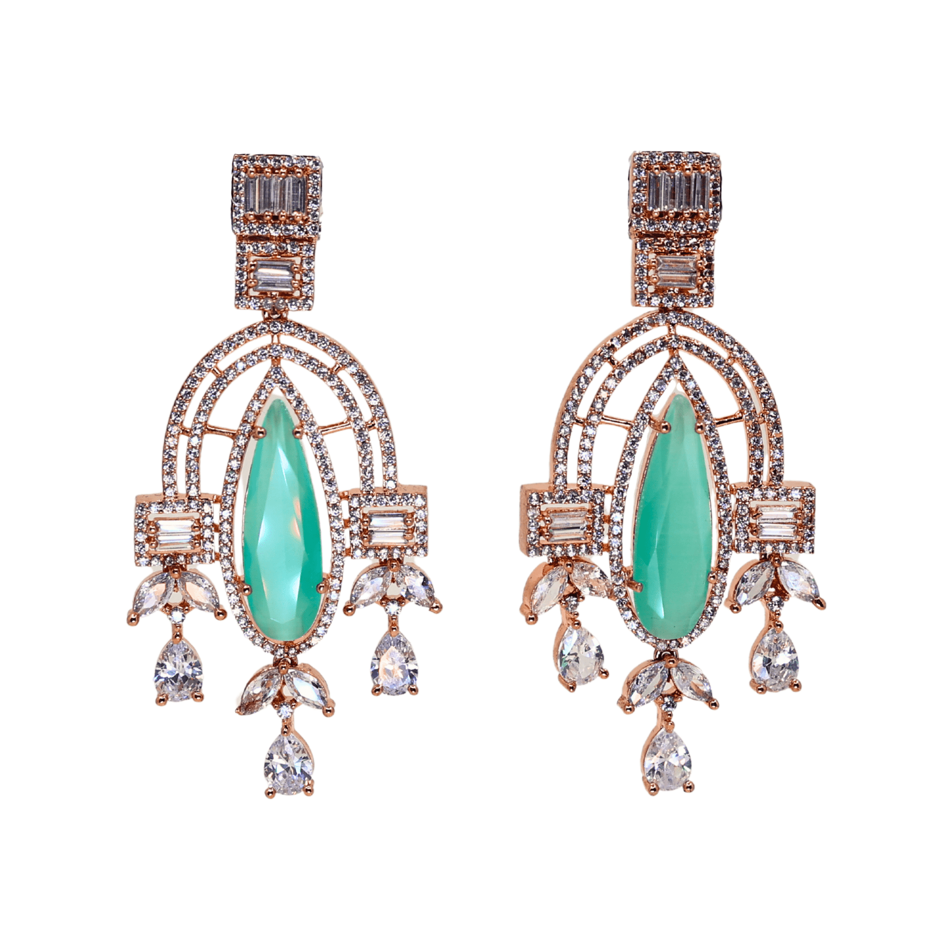 Irene Dangle Earring with Floral drops - The Soul Jewellery