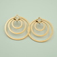 Inception Circle Rose Gold Anti - Tarnish Earrings – Elegant Geometric Statement Jewelry ATER213 - The Soul Jewellery