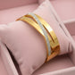AURÉLIA AMORE LUXE 6™ Celestia Curve CZ Radiance Demi Fine Anti - Tarnish Kada Bracelet - The Soul Jewellery