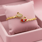 Swan Charm Gold Plated Enamel Bracelet for Women | Anti-Tarnish Stainless Steel Open Cuff Bangle - The Soul Jewellery