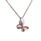 Dazzling Butterfly Anti Tarnish 18 K Rose Gold Plated Pendant Necklace Rose Gold RGCP126 - The Soul Jewellery