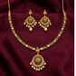 Rajwadi Peacock Traditional Temple Necklace Earrings Set–Gold Plated South Indian Bridal Jewellery - The Soul Jewellery