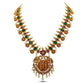Mythily Antique Gold Plated Short Necklace Set with Ram Sita Coin Design - The Soul Jewellery
