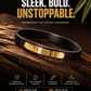 Noir Bar Aura 27™ Men’s Black & Gold Bracelet – Stainless Steel Anti-Tarnish Minimal Demi Fine Kada - The Soul Jewellery