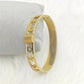 Luxury Gold - Plated Cutout Charm Bracelet – Anti - Tarnish Stainless Steel Bangle with Crystal Accents - The Soul Jewellery