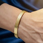 18K Gold Plated Textured Men’s Kada Bracelet | Anti - Tarnish Stainless Steel Traditional Jewellery - The Soul Jewellery