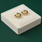 Aurelia GoldRadiance Luxe Demi - Fine CZ Anti - Tarnish Hoop Earrings for Men & Women - The Soul Jewellery