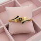 AURÉLIA AMORE LUXE 8™ Golden Bloom CZ Prosperity Demi Fine Bangle Bracelet for Women - The Soul Jewellery